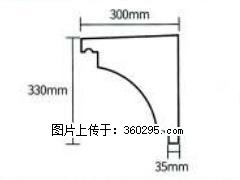 产品分解图型 - 檐口线，型号：SX311-YK-2，规格：300x330mm(2) - 黄冈三象EPS建材 hg.sx311.cc